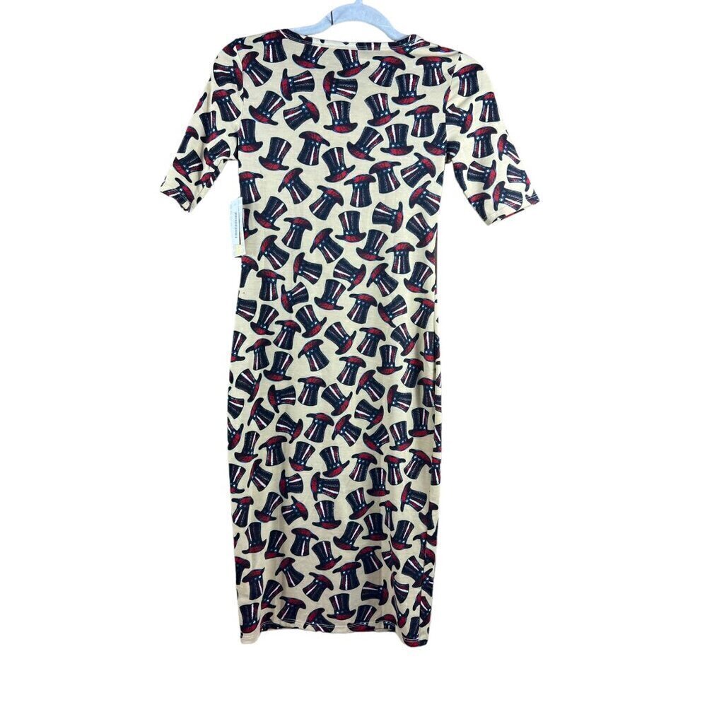 LulaRoe Julia Women's Patriotic A Line Dress - Picture 2 of 6